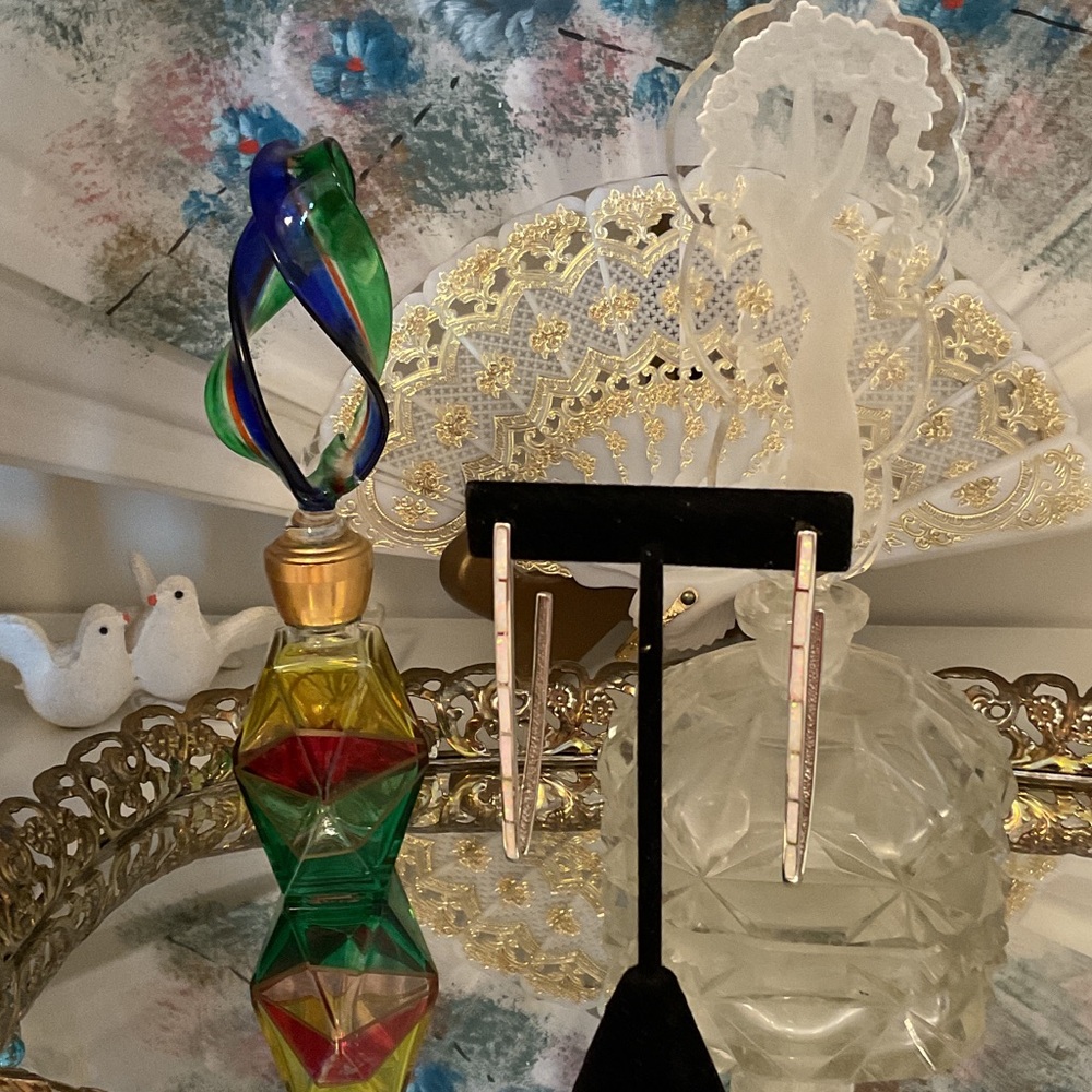 Beautiful Opal and sterling silver earrings